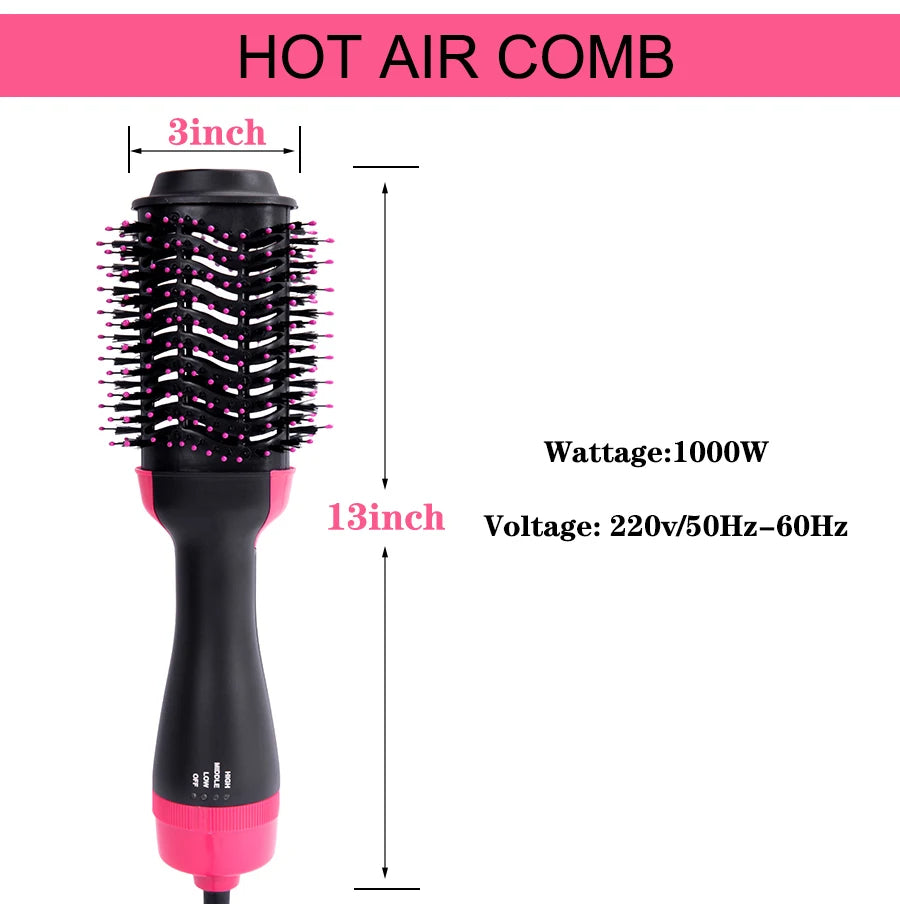 3 In 1 Brush For Hair Curler Hot Volumizing Brush Styler Curling Comb For Hair
