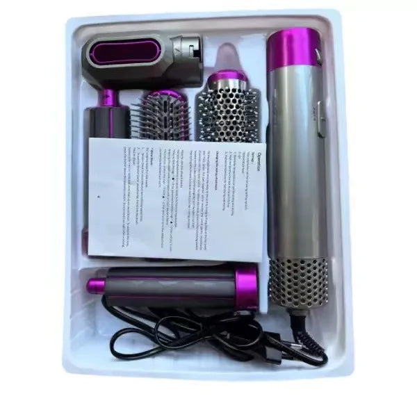 5 in 1 Hair Dryer Hot Comb Set Professional Curling Iron Hair Straightener Styling Tool Hair Dryer Household