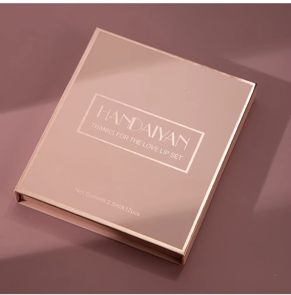 HANDAIYAN 12-Color Velvet Matte Lip Gloss Set