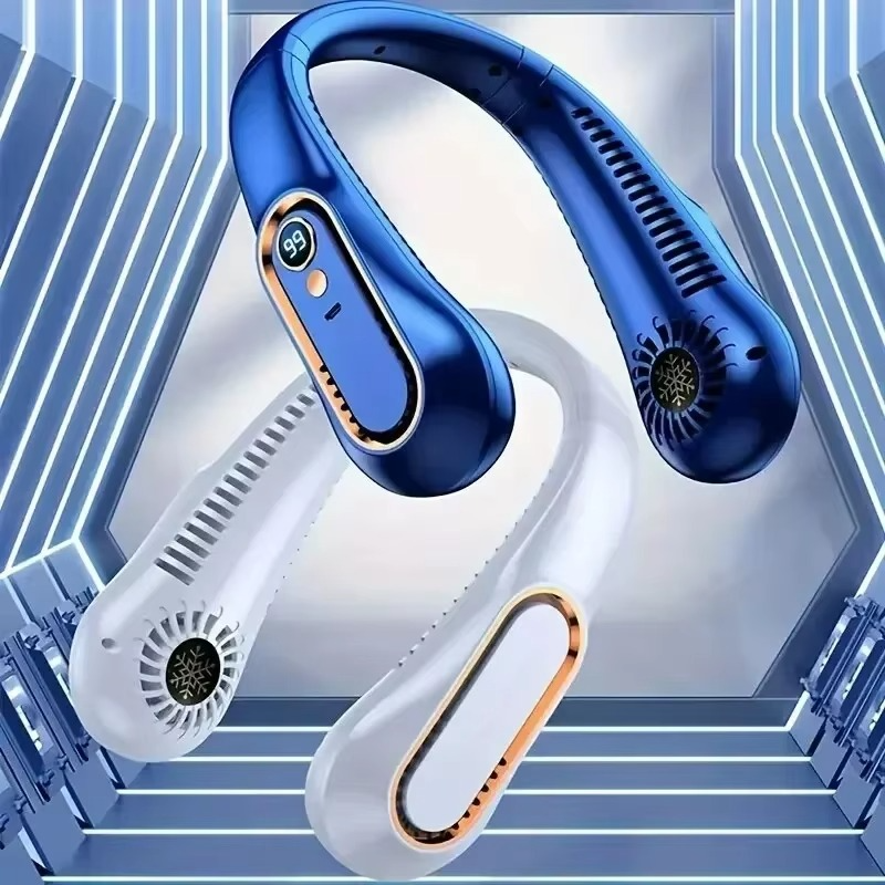 Hanging neck fan portable summer air cooler